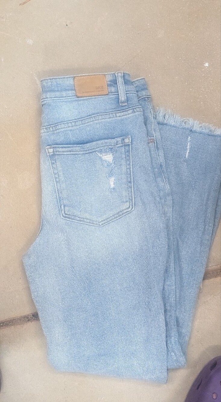 BKE Light Blue Mom Jean High Rise Jeans Denim 28